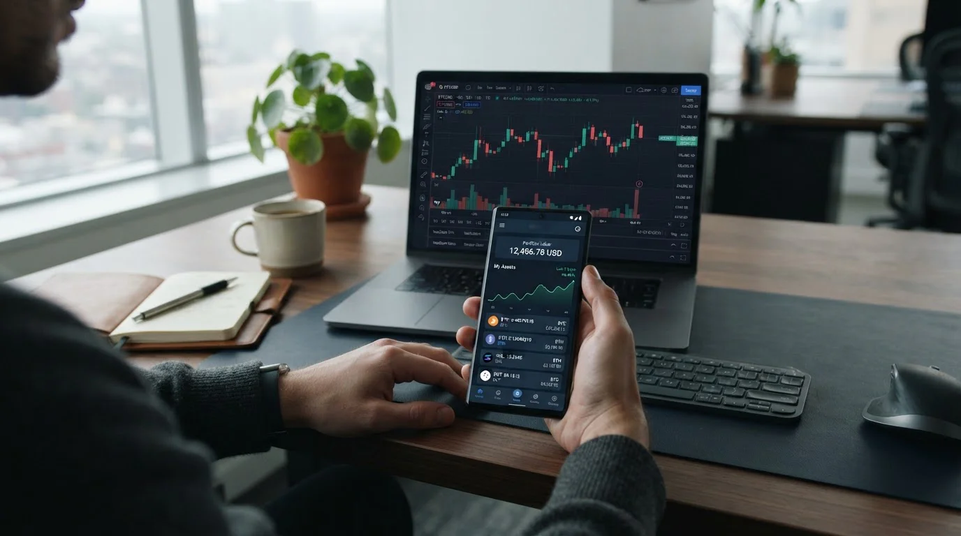 Smartphone con wallet de criptomonedas Bitcoin y USDT para pagos en casino