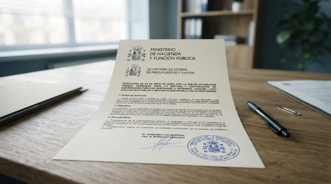 Documento oficial de la DGOJ con sello del Ministerio español