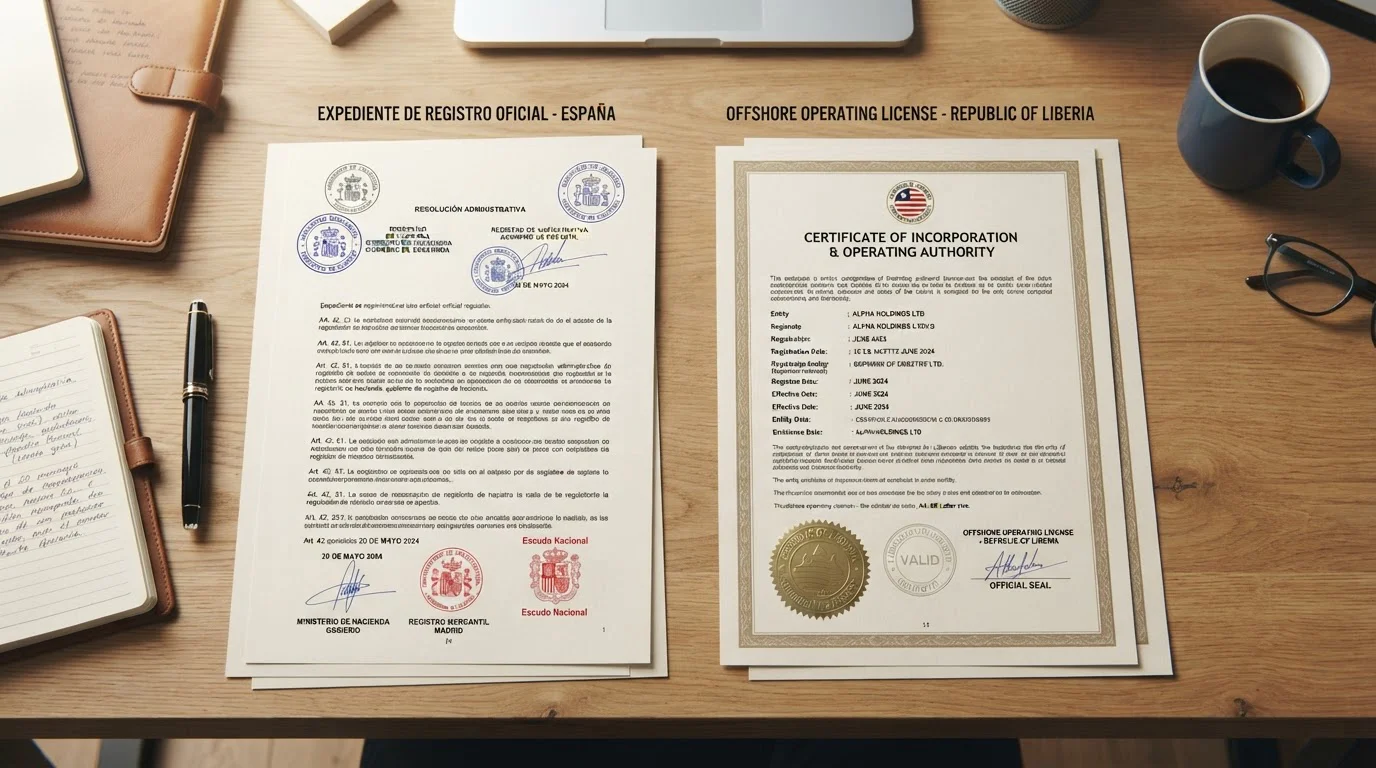 Comparación de documentación legal entre casino DGOJ y offshore