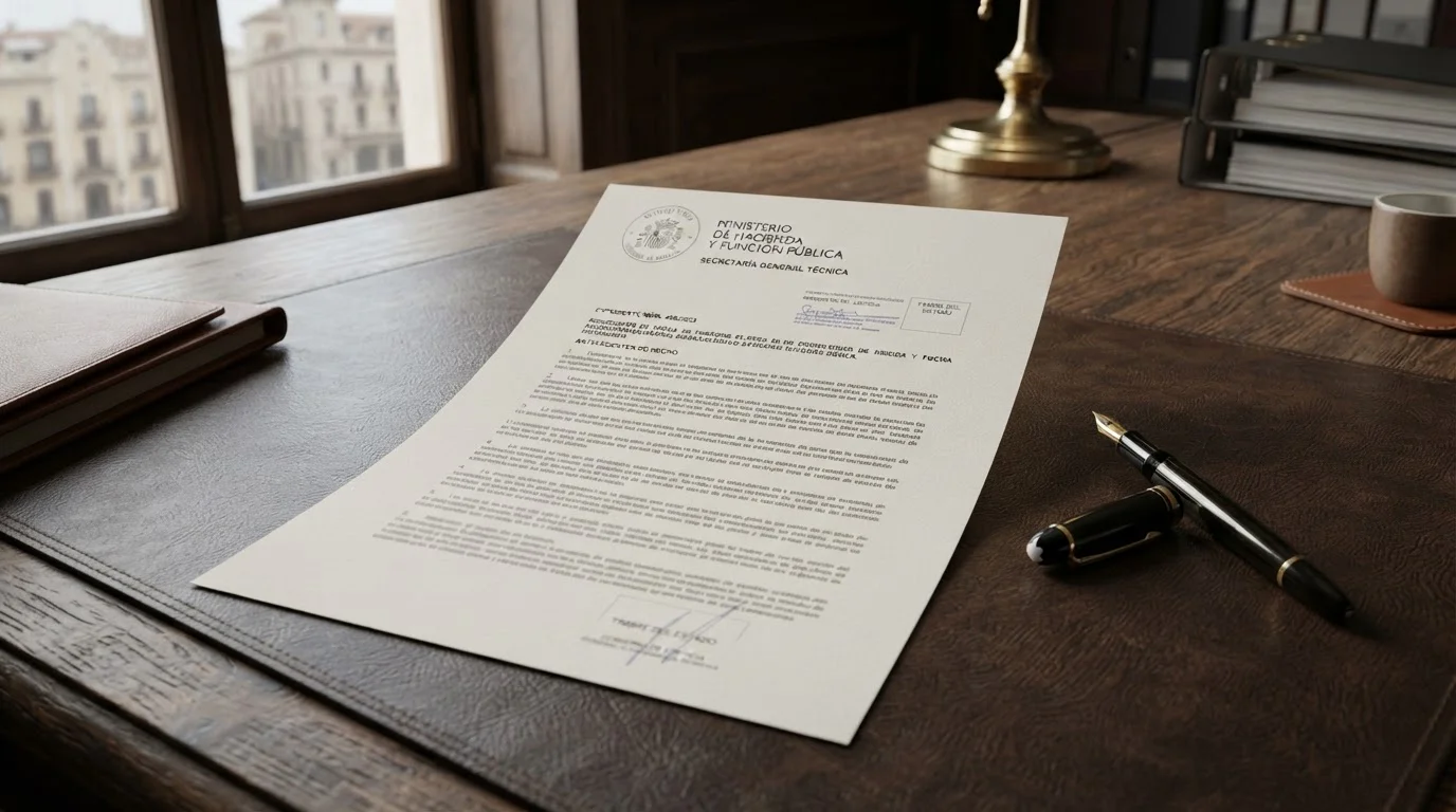 Documento legal español con sello oficial de la DGOJ