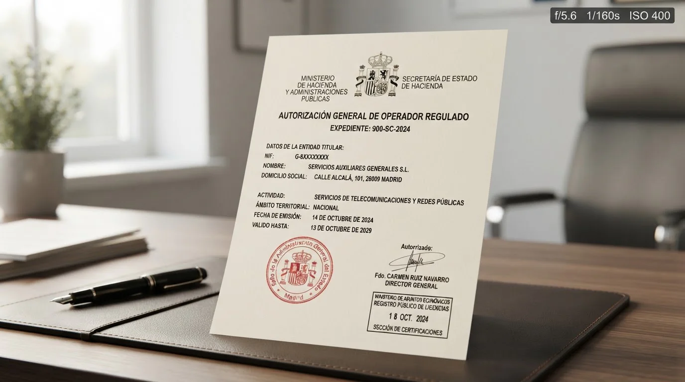 Documento oficial de licencia DGOJ con sello Juego Seguro