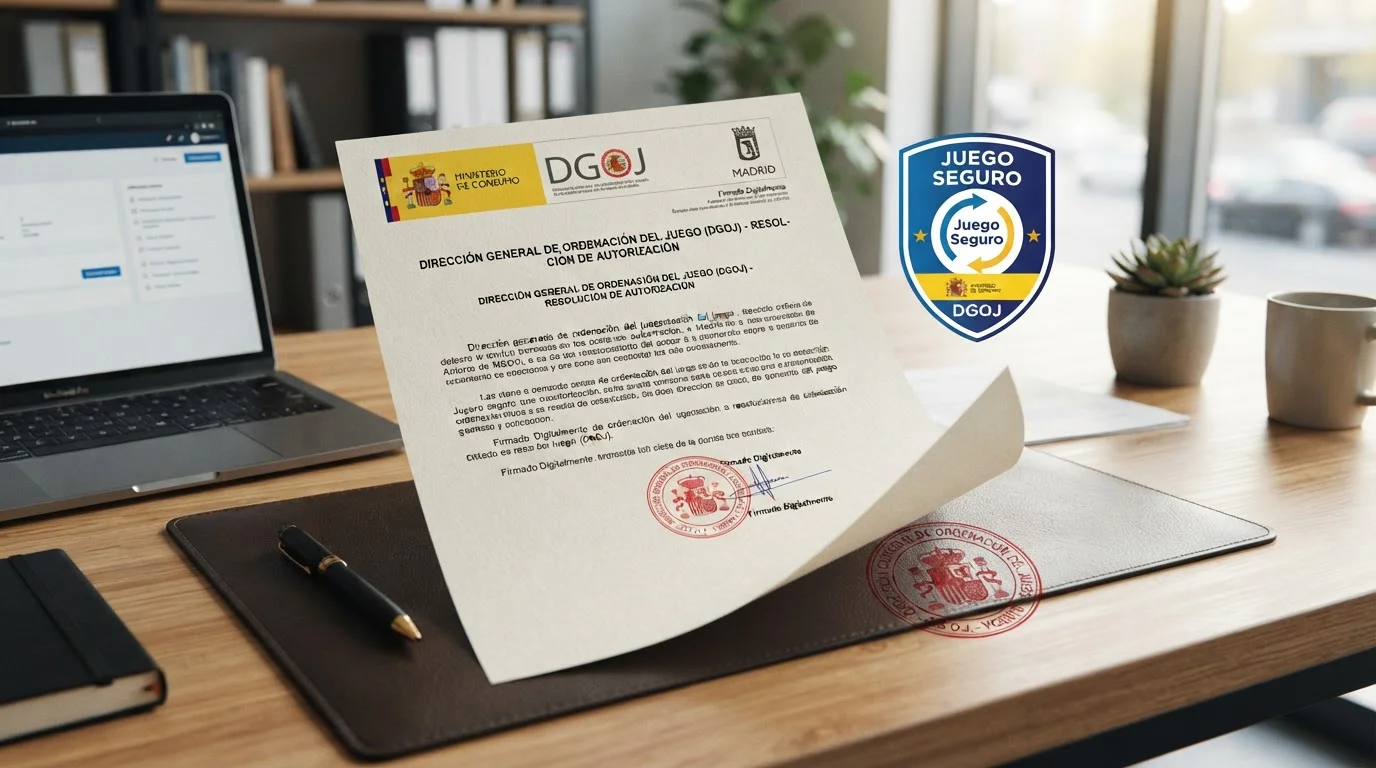 Sello de Juego Seguro y distintivo de licencia DGOJ oficial