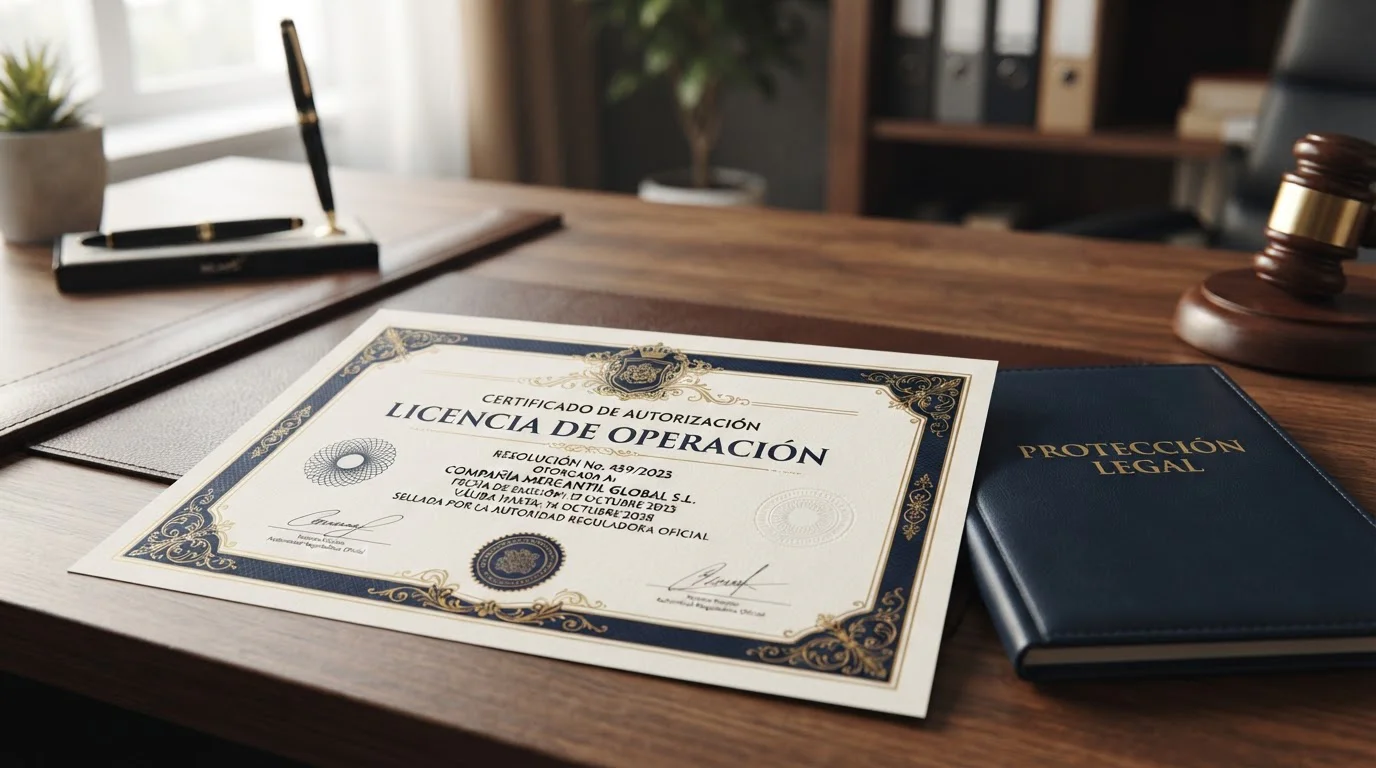 Documento de licencia DGOJ y marco regulatorio español de juego online