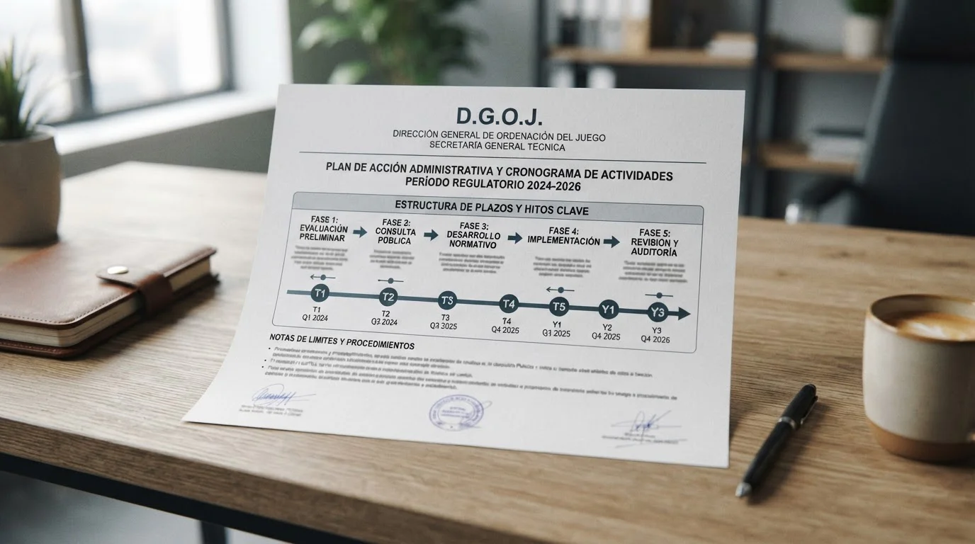 Documento oficial con encabezado DGOJ mostrando estructura de límites de depósito