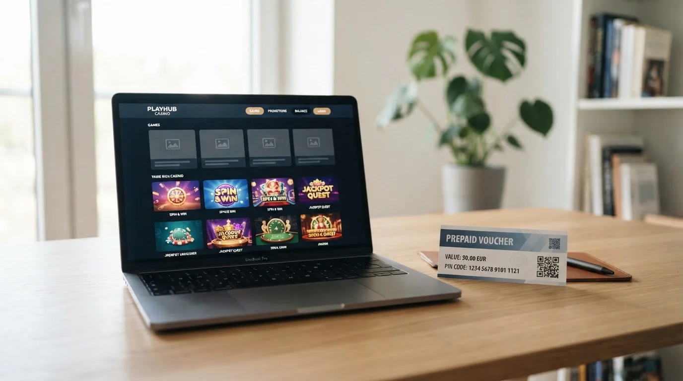 Tarjeta prepago Paysafecard con código PIN para depositar en casinos online españoles