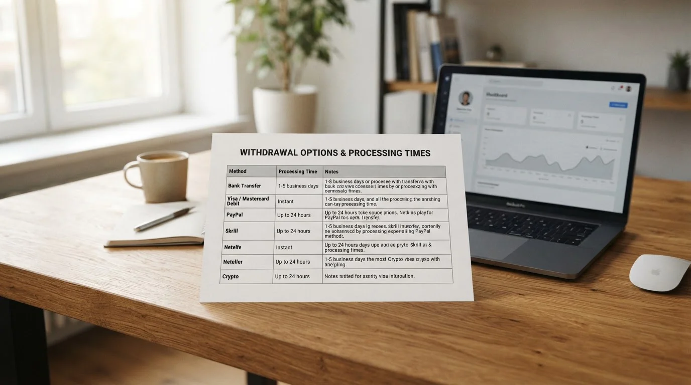 Documento explicativo de alternativas de retirada: transferencia bancaria y tarjetas
