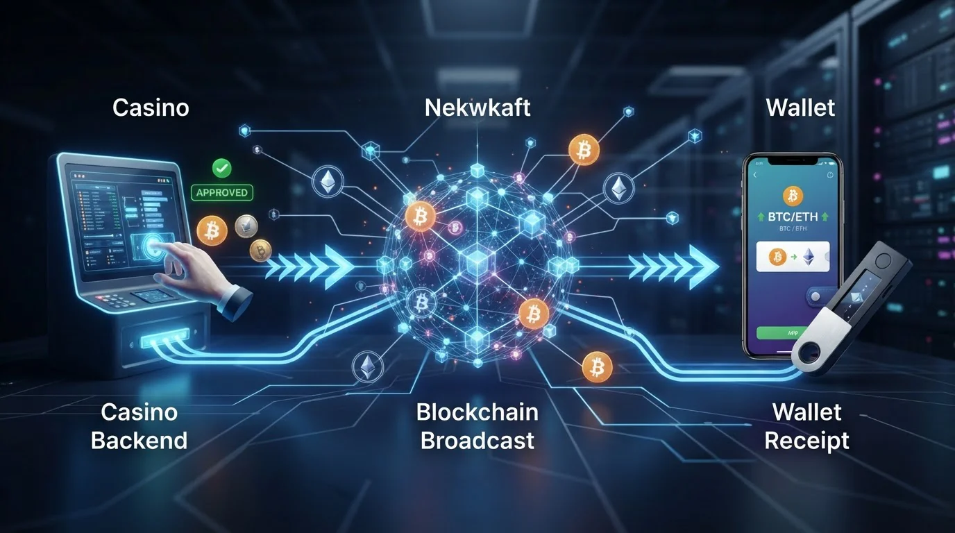 Proceso de retiro de criptomonedas desde casino a wallet personal