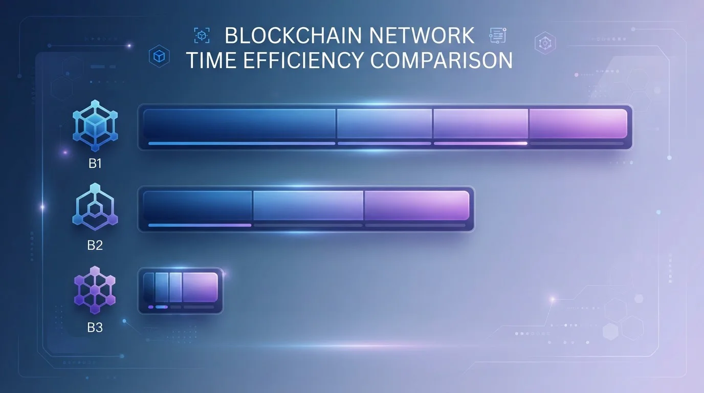 Comparativa visual de tiempos de transacción entre criptomonedas
