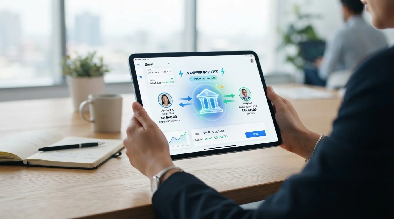 Interfaz Trustly conectando directamente con banco español para transferencia instantánea