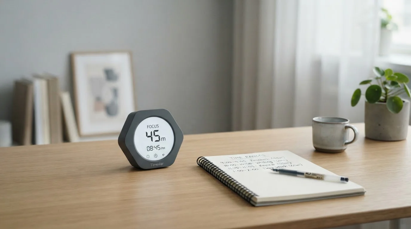 Cronómetro digital mostrando diferentes rangos de tiempo de procesamiento